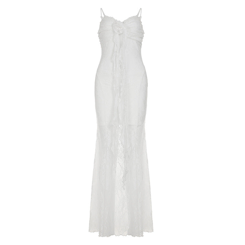 Hip Lifting Semi-permeable Mesh Long Dress