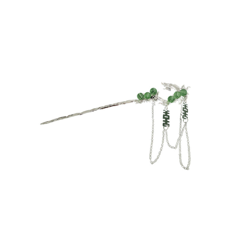 Irregular Pleated Geometric Tassel Hairpin