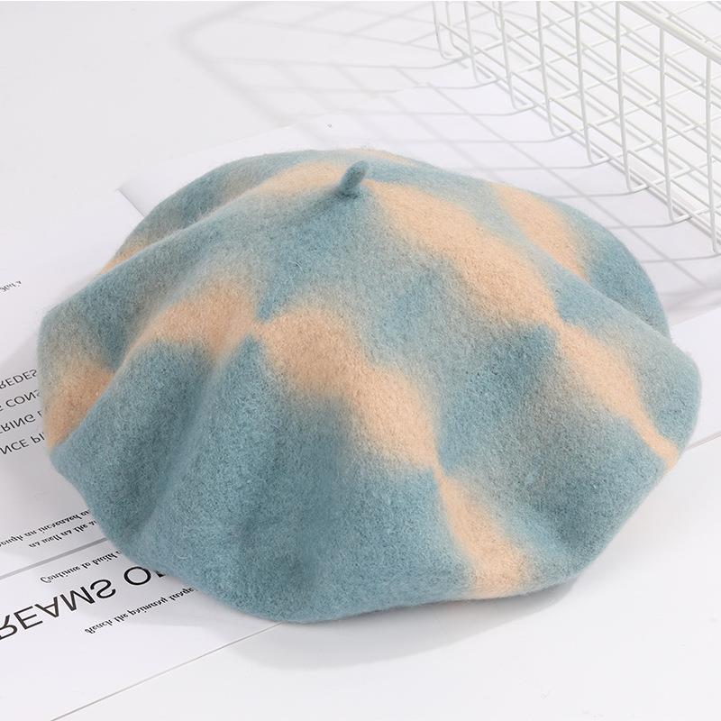 Tie Dyed Fine Wool Beret Hat