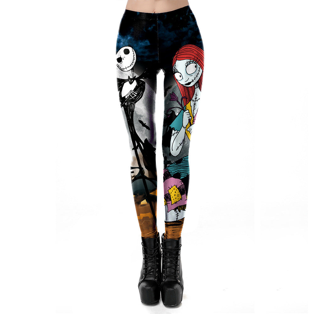 Women's Graphic Printed Casual Skinny Leggings