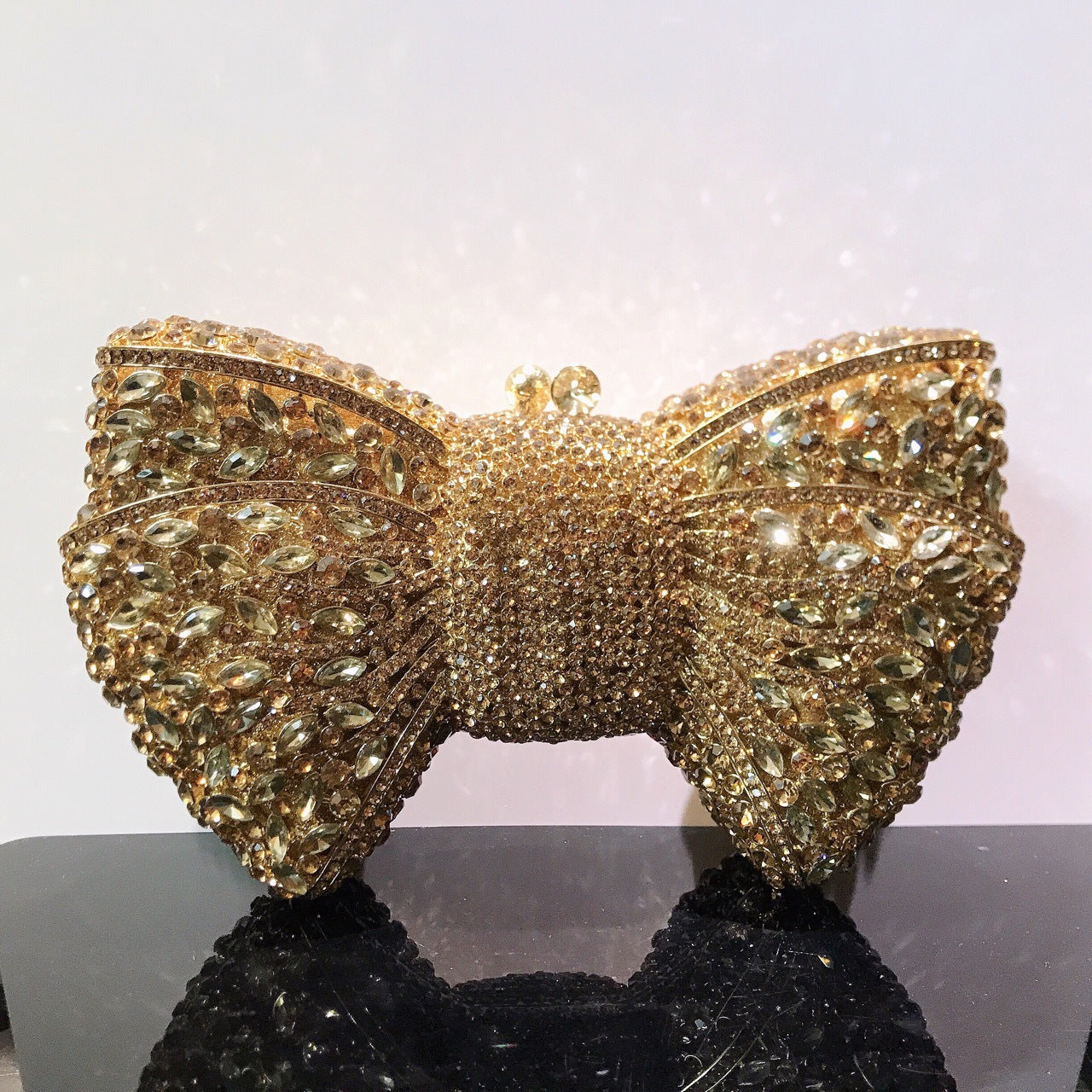 Bow Diamond Evening Bag Rhinestone Clutch