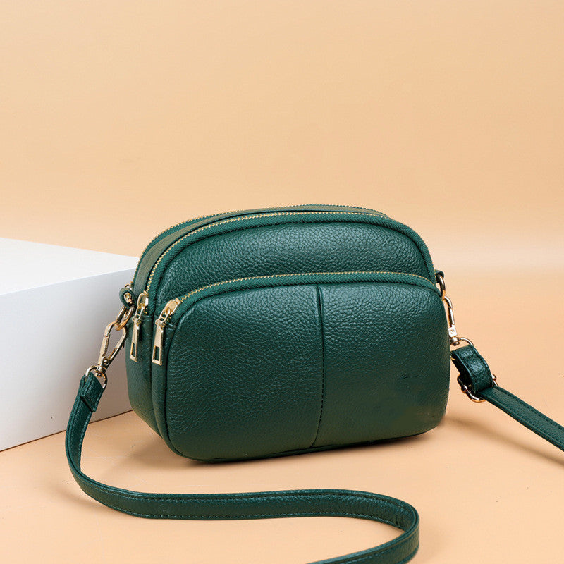 Soft Leather Shoulder Bag Stitching
