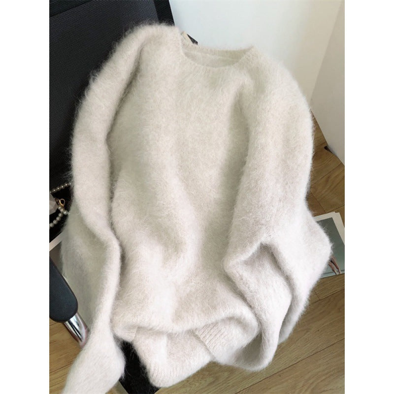 Mink Sweater Women's Thick Thermal Head Cover