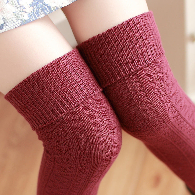 Women's Cotton Luokou Vertical Long Tube Socks
