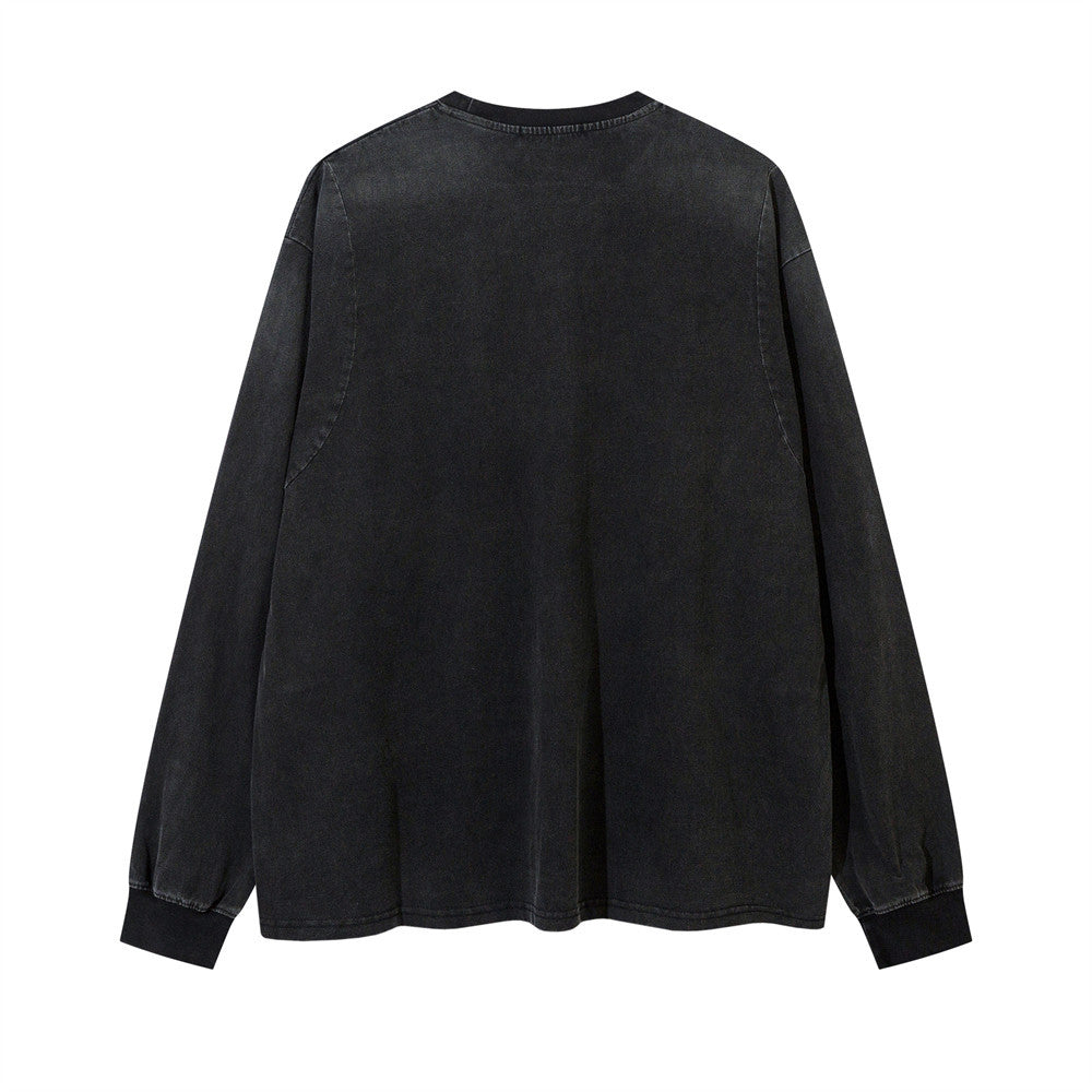 Spring And Autumn Deconstructing Split Stitching Casual Top