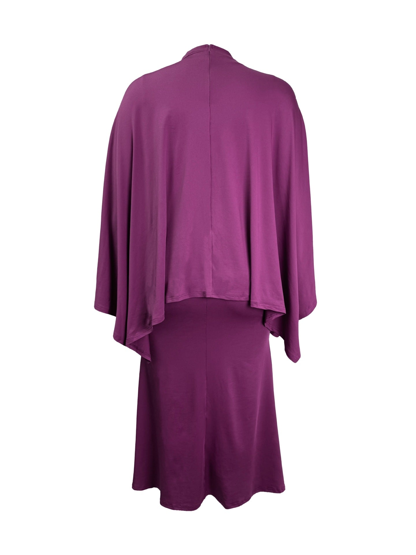Women's Fashion Bat Sleeve Half-Zip Skirt Set