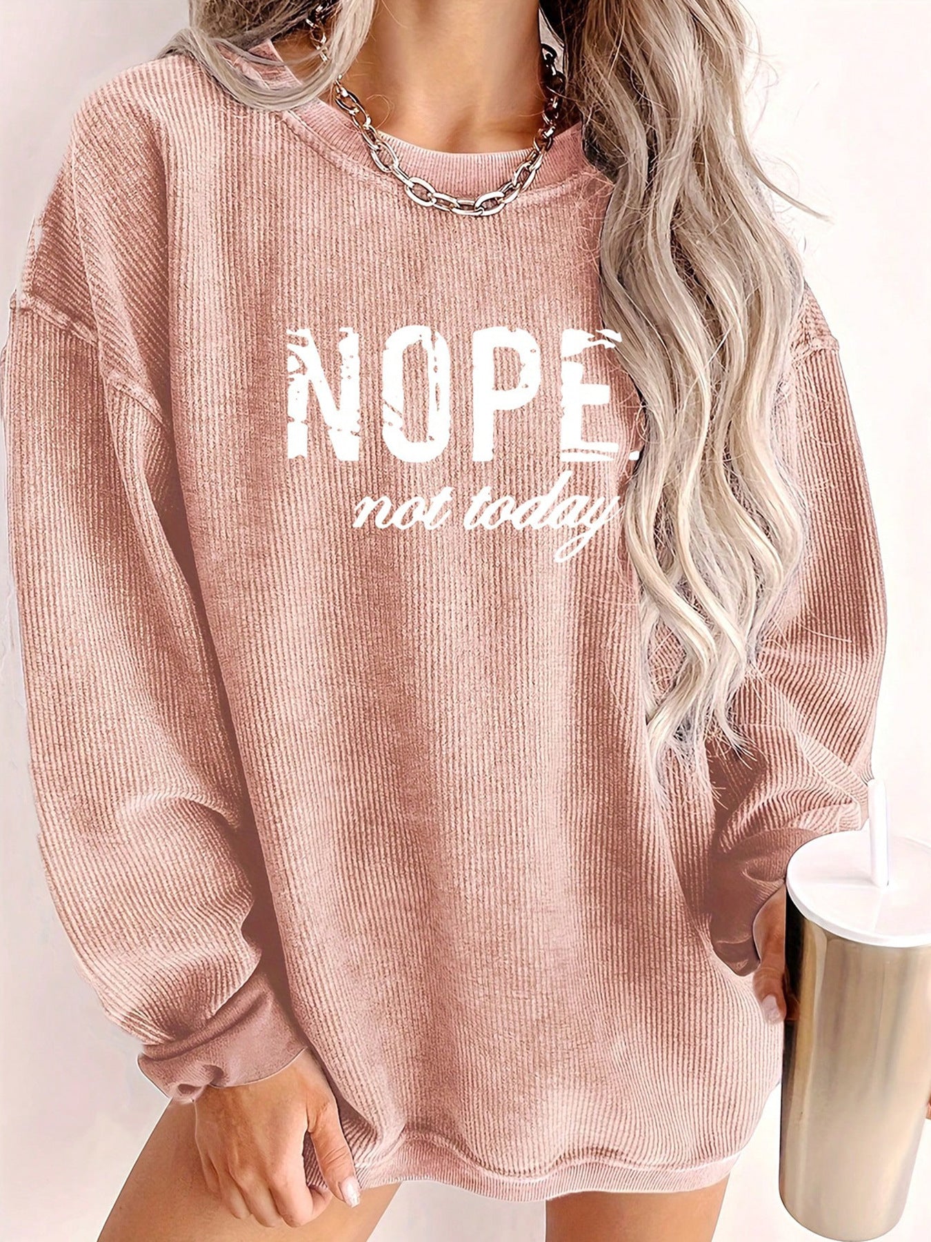 European American Fashion Floral Print Loose Version Long Sleeve T-shirt