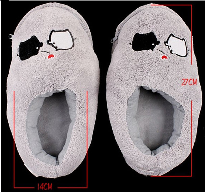 Practical Safe and Reliable Plush USB Foot Warmer Shoes Soft Electric Heating Slipper