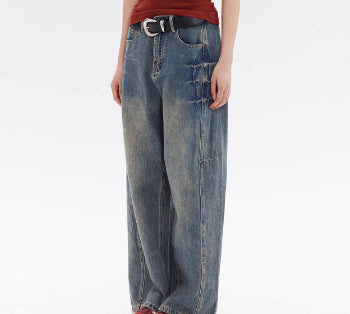 American High Street Design Loose Jeans