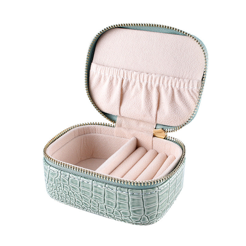 Small Square Portable Jewelry Ring Earring Storage Box