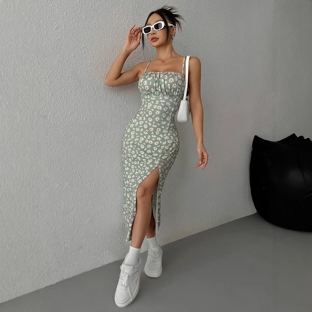 Women's Sexy Strap Printed Dress