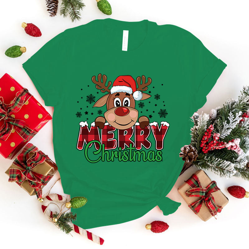 Sød Glædelig Jul trykt T-shirt