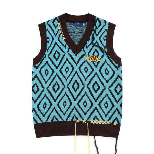 Rope Tassel V-neck Pullover Waistcoat Sweater