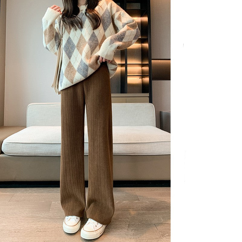 Autumn And Winter Plus Fleece Slim Loose Women's Pants
