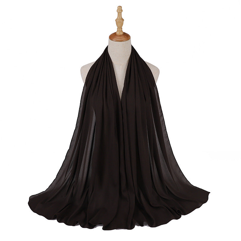Malaysia Shiny Toe Cap Solid Color Scarf
