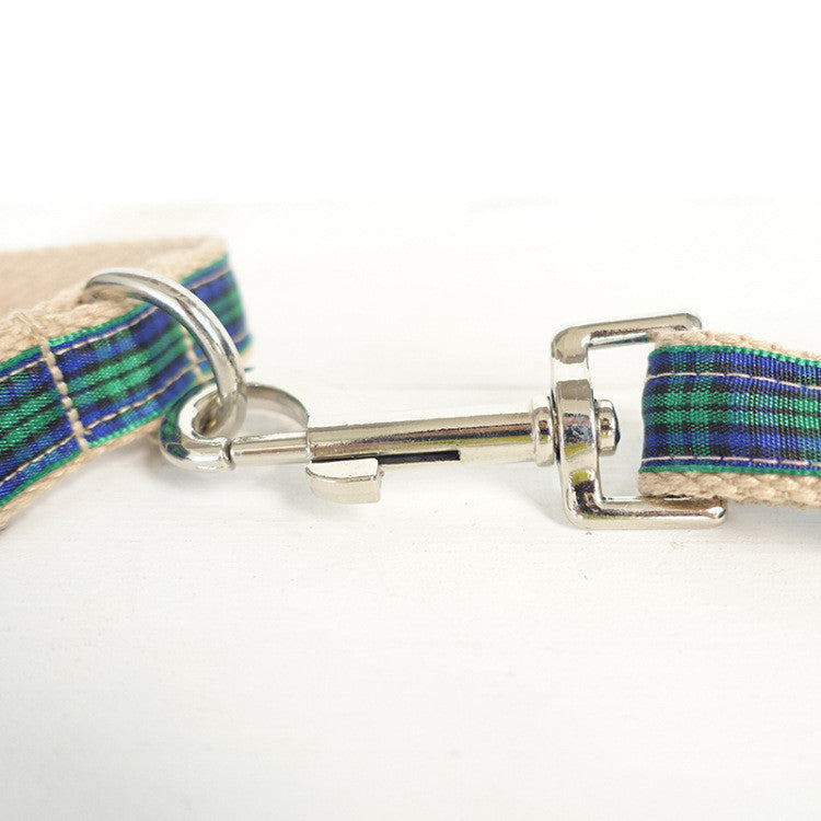 Green Checker Dog Chain
