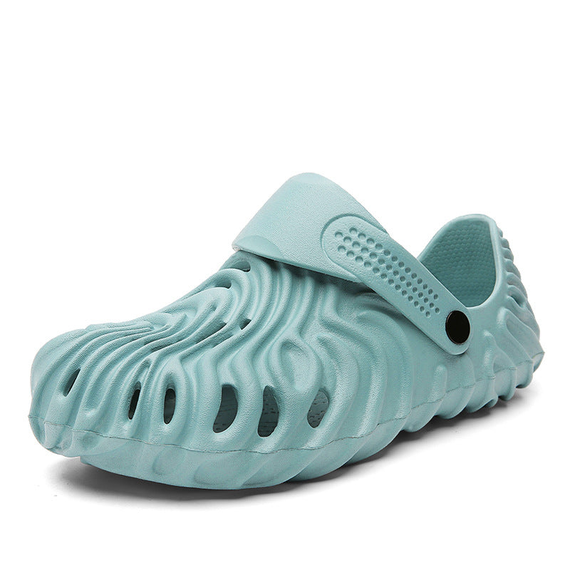 Summer New Adult Men's Breathable Baotou Casual Wear Hole Shoes