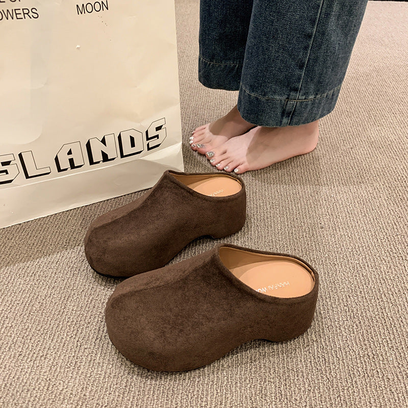 Womens Height-Boosting Outerwear Bokken Slippers For Short Stature