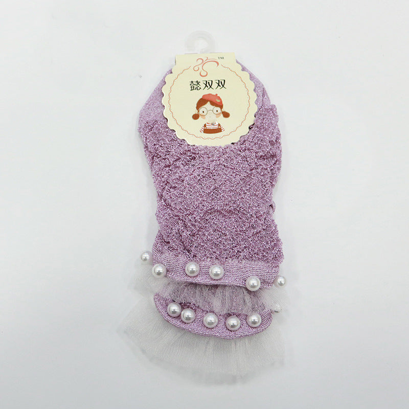 Lace silk women lace socks