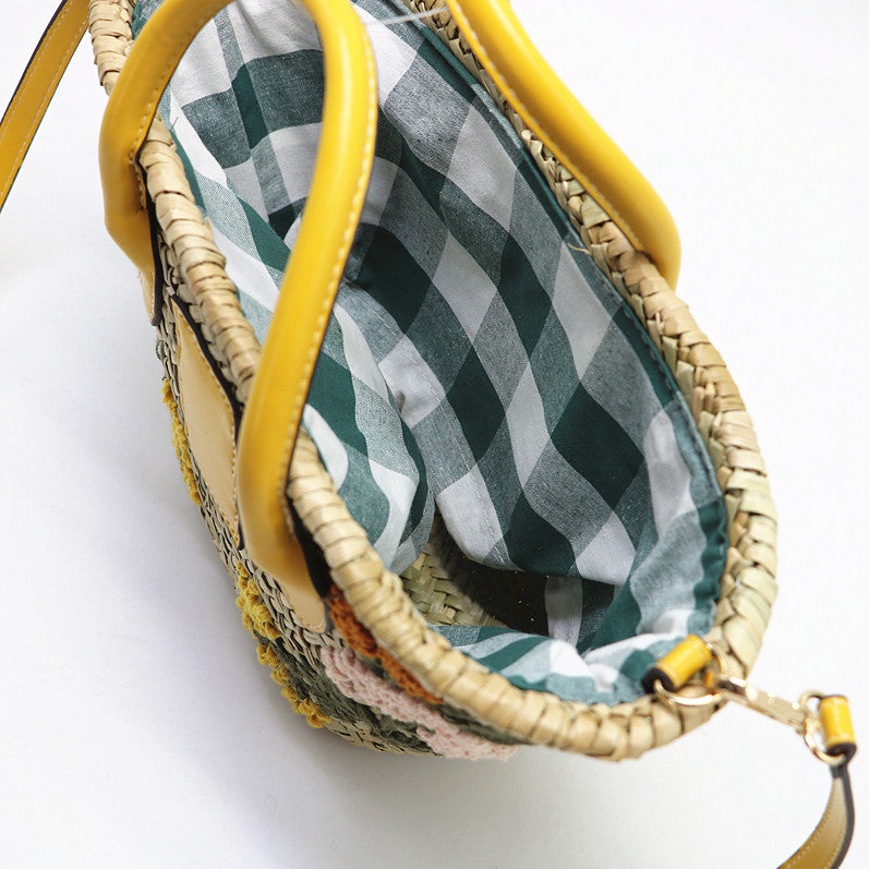 Watercress Handbag Single Shoulder Crossbody Straw Bag