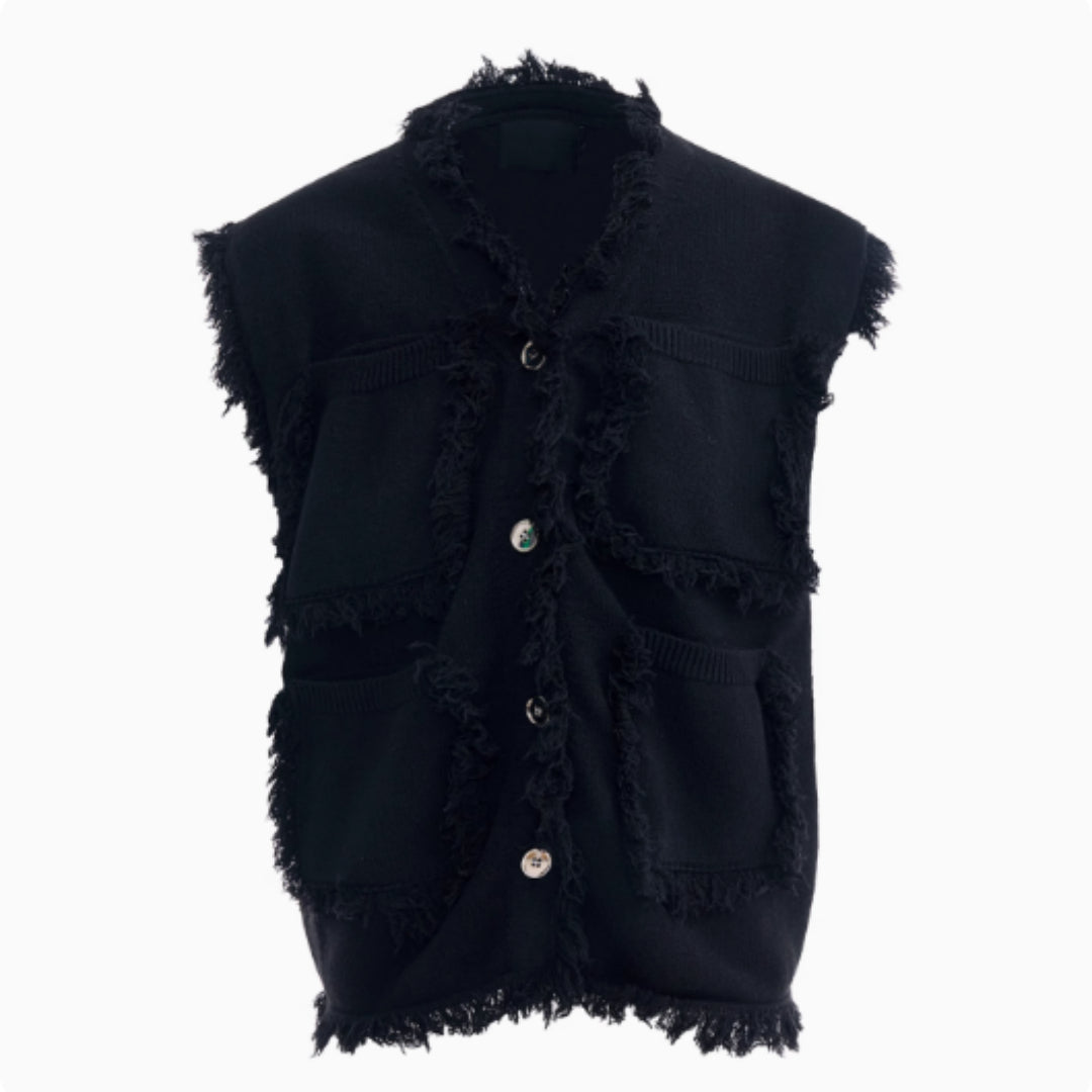 Specialdesign V-hals Sweatervest Frakke til Herrer Efterår