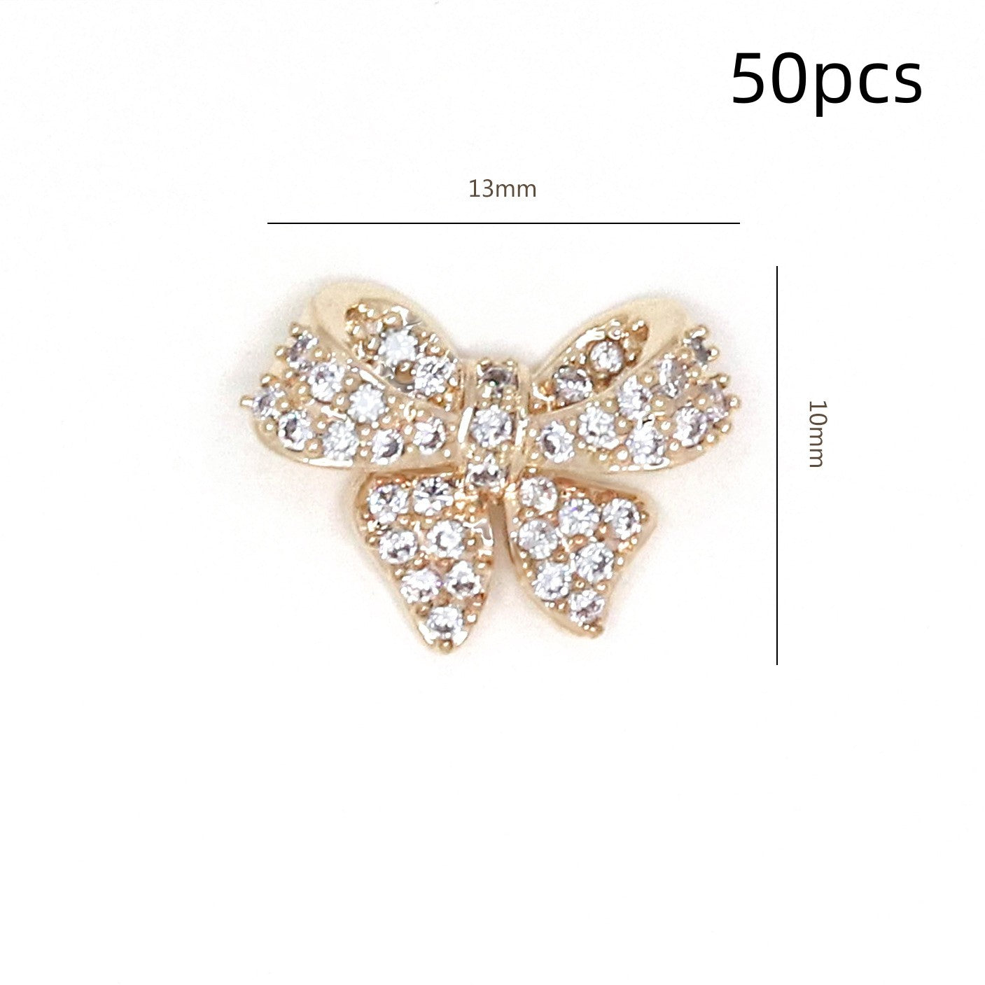 Bow Zircon Nail Ornament Zircon