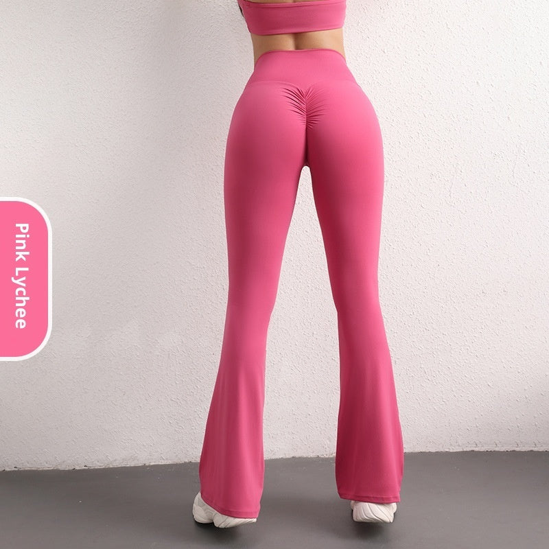 European And American High-waisted Peach Butt-lifting Quick-dry Flare Yoga Pants For Women