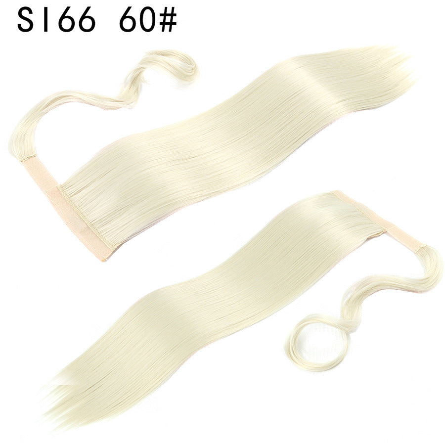 Long Straight Synthetic Wig With Headband For Womens Ponytail