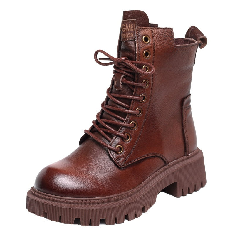 Mid-Tube All-Match Martin Boots Side Zipper