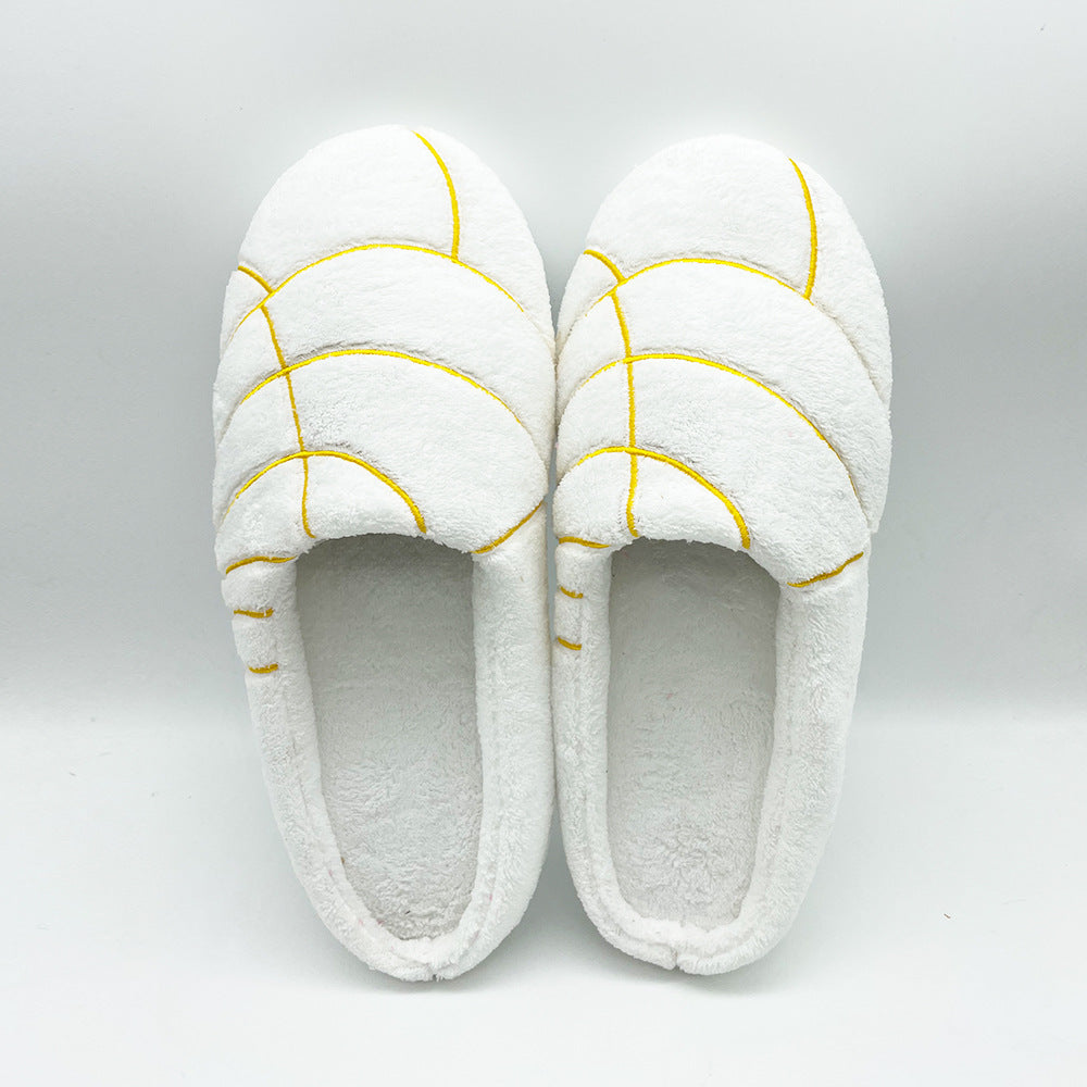 Bread Plush Slippers For Indoor Use