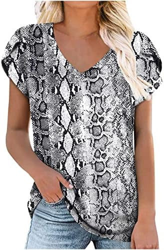 Milk Silk Abstract Character Positioning Printed V-neck