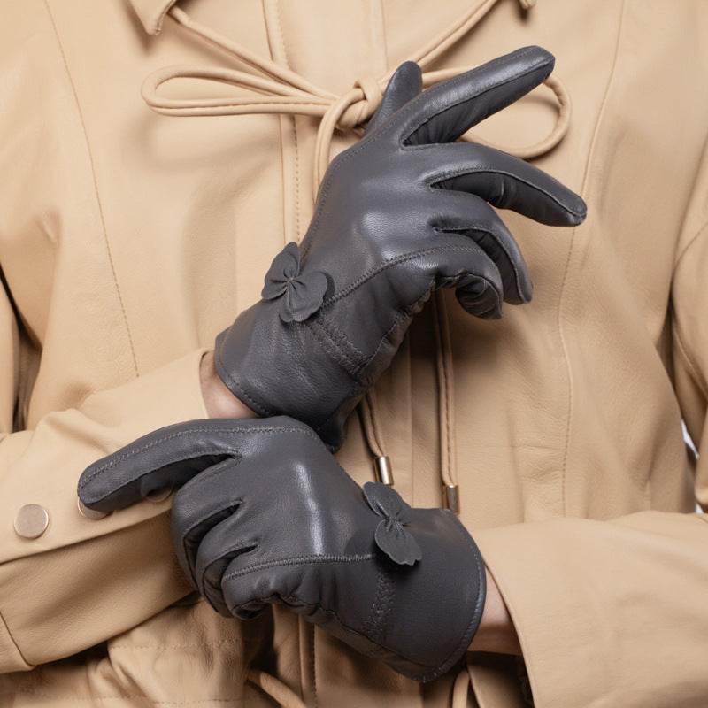 Butterfly Korean style split finger women gloves