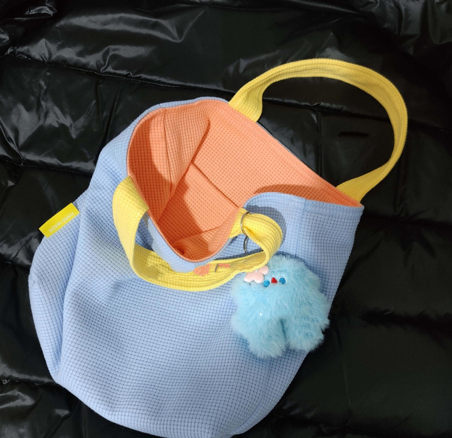 Cute Blue Contrast Tote Bag
