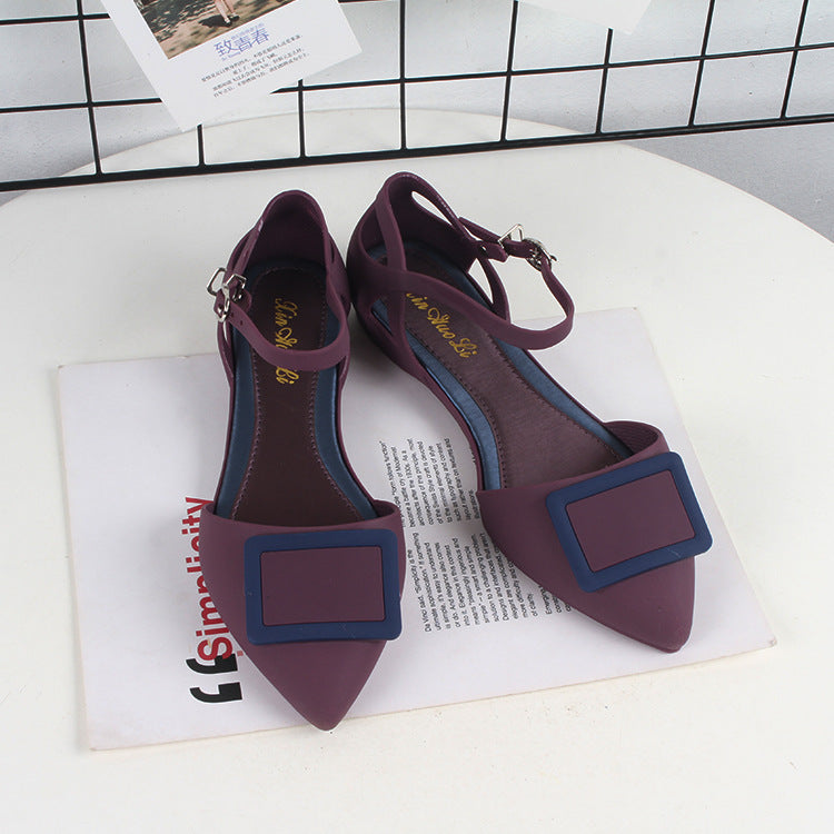 New Pointy Square Buckle For Ladies Summer