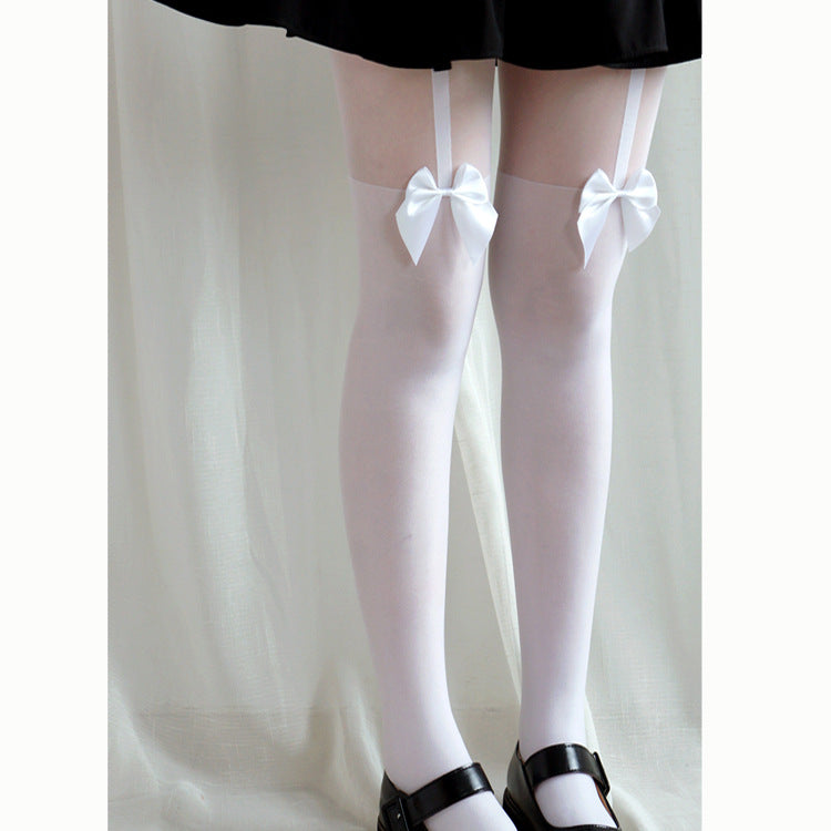 Printed fake high tube pantyhose