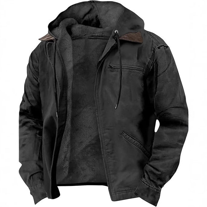 Men's Fleece Lined Zip Pocket Jacket