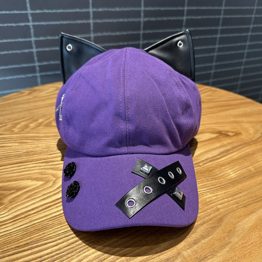 Niche Baseball Cap With Three-dimensional Cat Ears