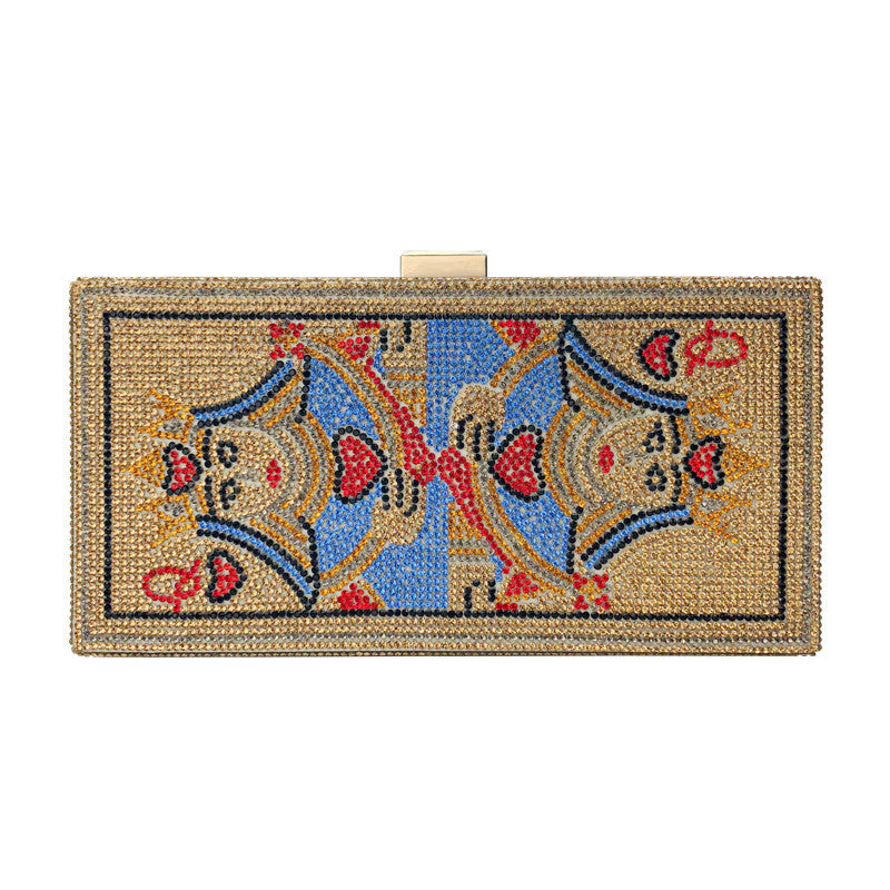 Fashion small square bag with diamonds