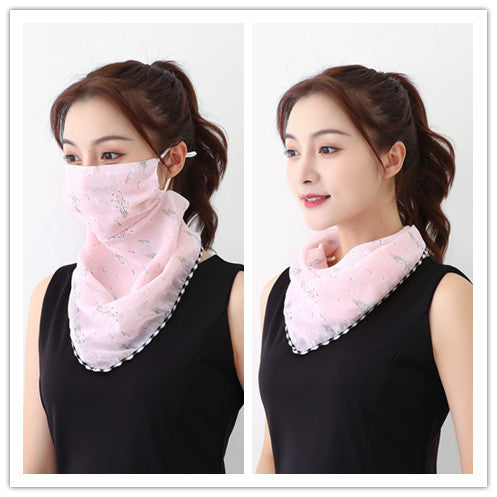 Summer outdoor riding mask driving sun shading scarf