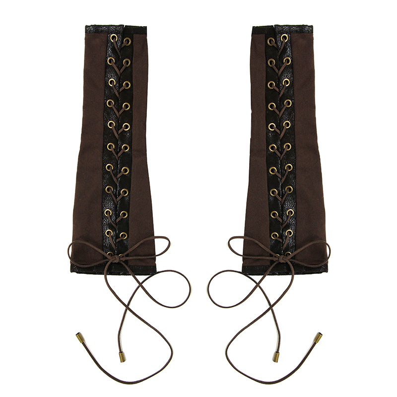 Steam drawstring drawstring retro half finger sleeves