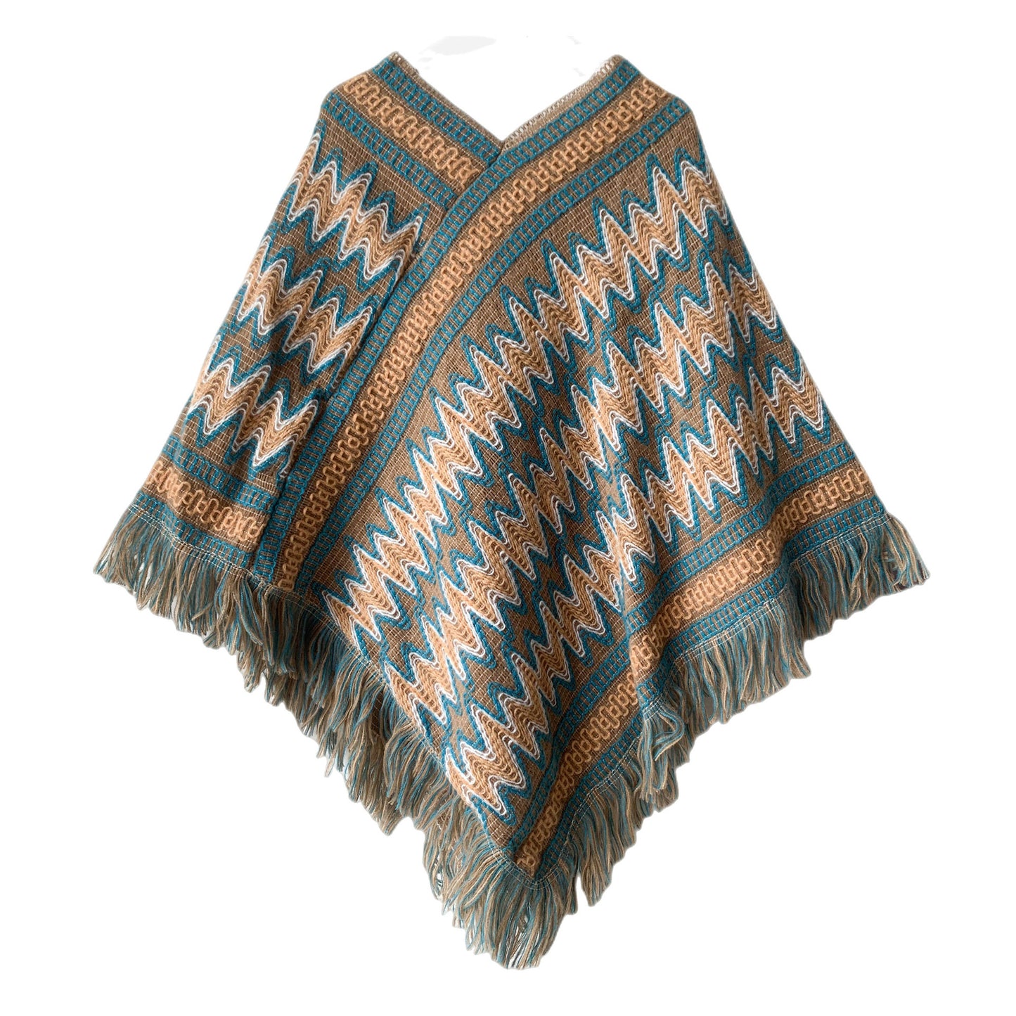 Christmas Women's Red Ethnic Style Pullover Cloak Shawl