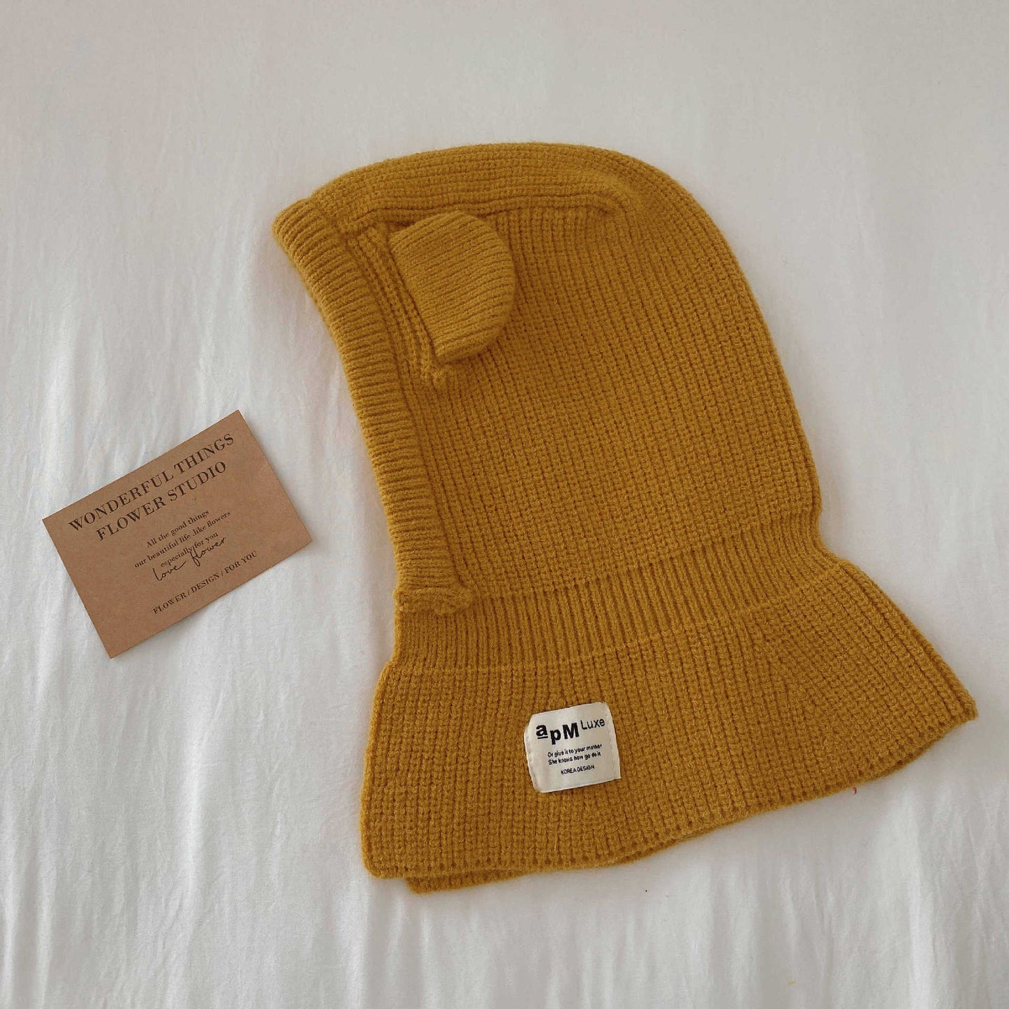 Children's Hat Scarf Integrated Fashion Baby Shawl Woolen Cap