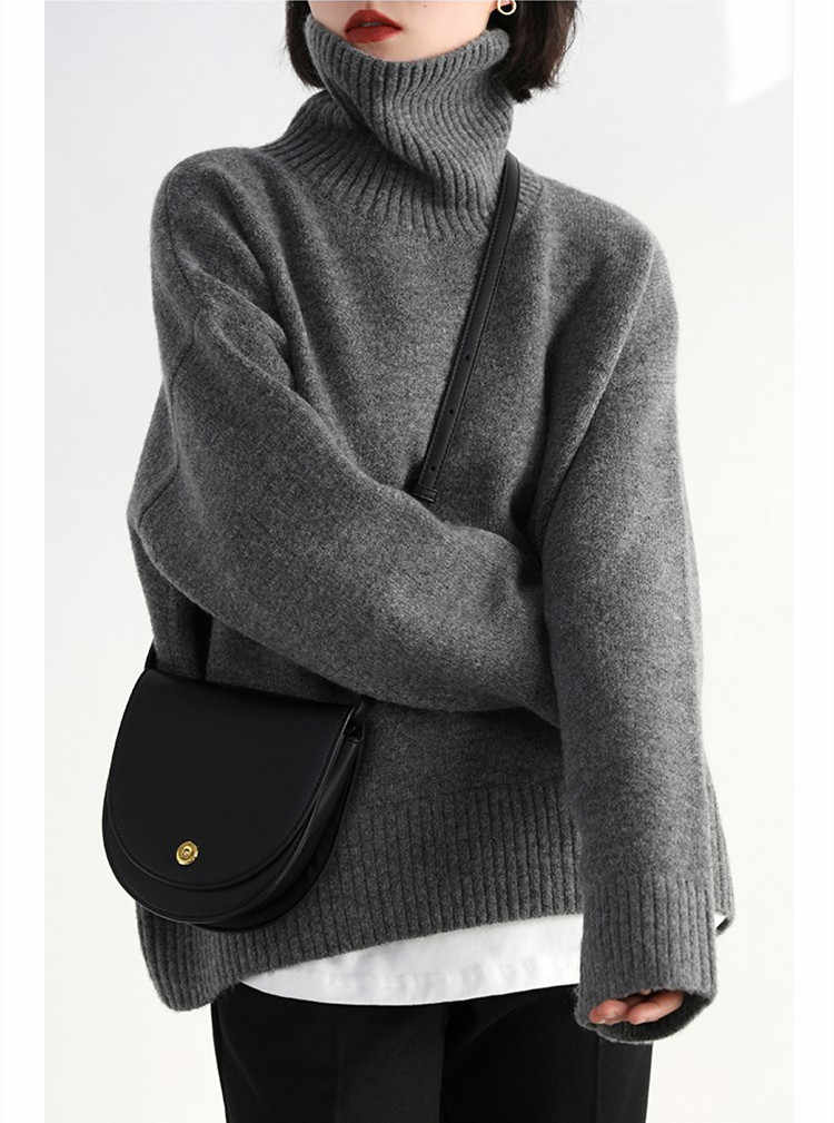 Women's Turtleneck Sweater Vintage Thickened Sweater