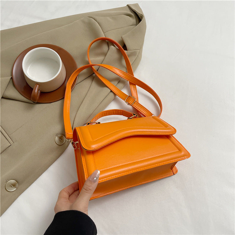 Small Square Women's Fashion Shoulder Solid Color Tote Crossbody