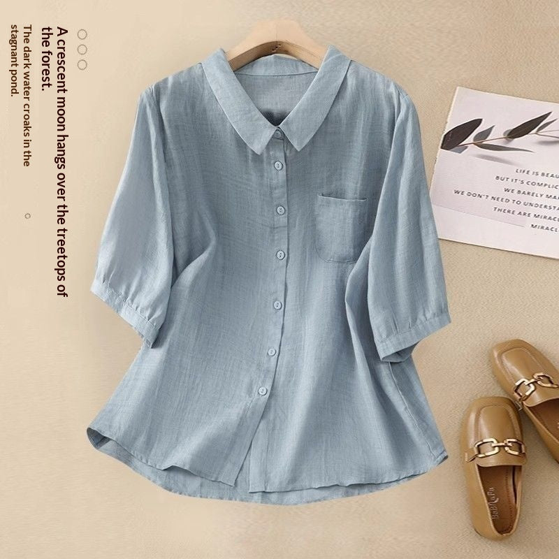 Women's Casual Cotton And Linen Top Summer Set