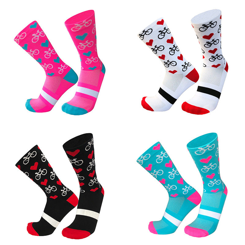 Outdoor Sports Running Climbing Breathable Sweat Absorbing Mid-calf Cycling Socks