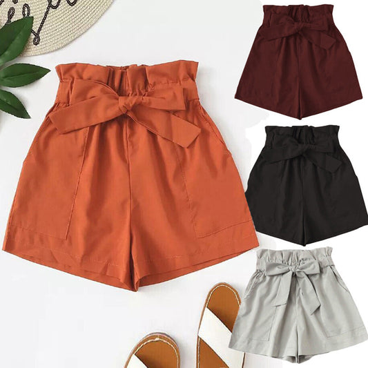 Loose mid-waist women's shorts
