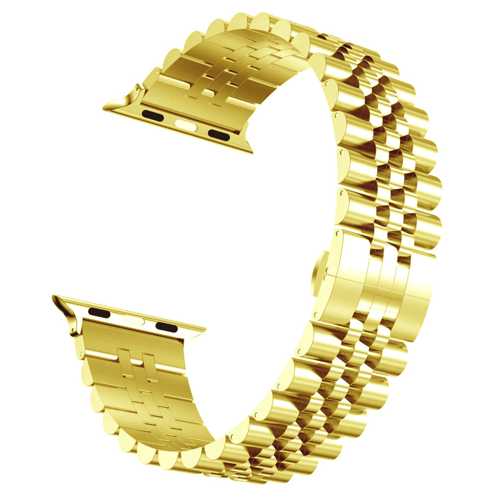 Compatible with Apple, Iwatch solid steel belt