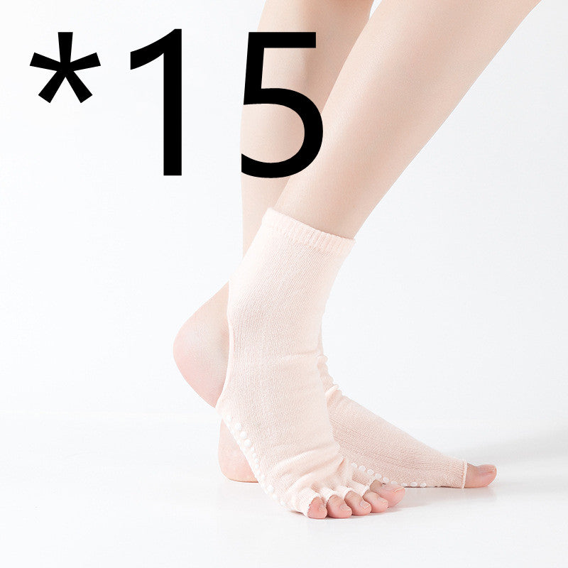 Women's Mid-tube Five-finger Split-finger Yoga Socks