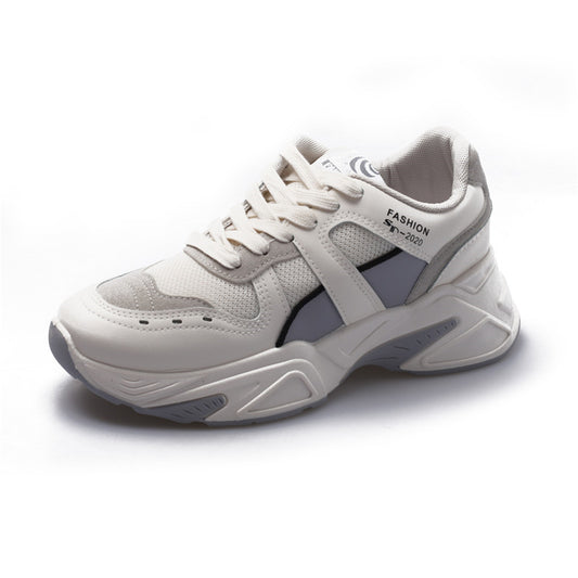 Breathable Color Matching Platform Casual Sports Daddy Shoes